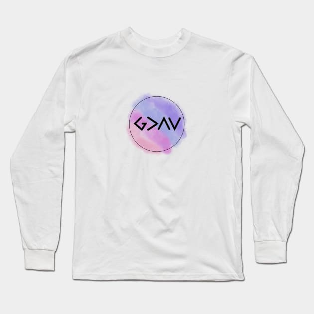 God is Greater Long Sleeve T-Shirt by maddie55meadows